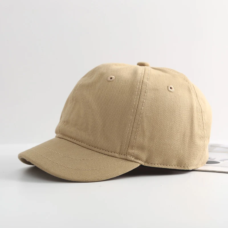 Gorra de béisbol japonesa de ala corta, gorra suave Vintage para hombres y mujeres, gorras de camionero ajustables para exteriores, ropa de calle, sombreros de Hip-hop: Caqui