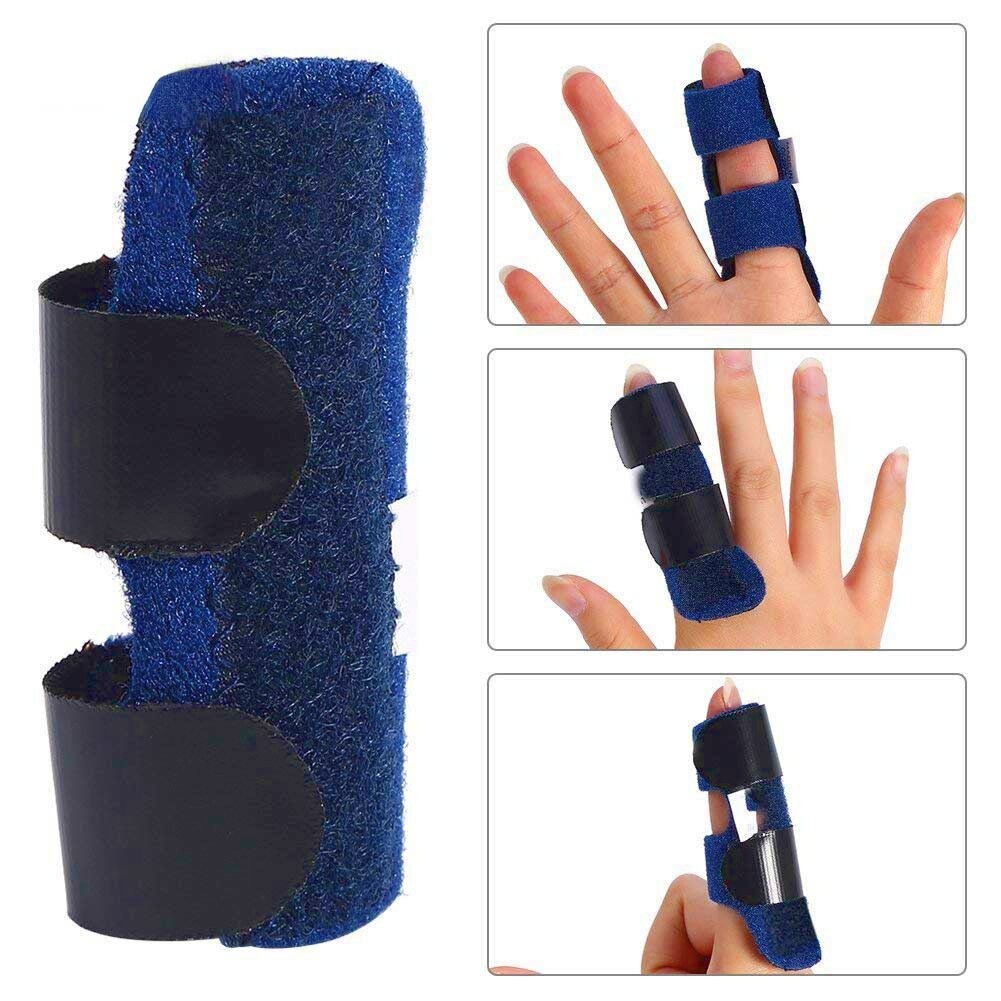 1Stck Schmerzen Linderung Aluminium Finger Schiene Bruch Fixierung Schutz befestigen Korrektor Unterstützung Mit Einstellbare Band Bandage