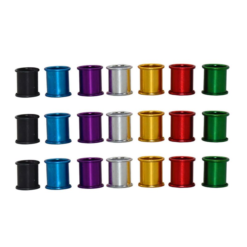100 st aluminiumduvfotring 8mm fågelringidentifiering rasduvor färgring fågelverktyg fågelfotsring: Mång