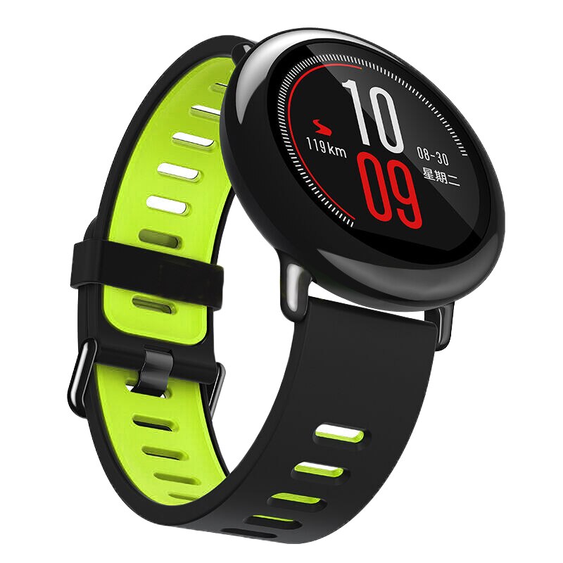Correa de 22mm para Xiaomi Huami Amazfit Pace Band, muñequera de repuesto de silicona para Samsung Gear S3 Frontier, correa de reloj clásica