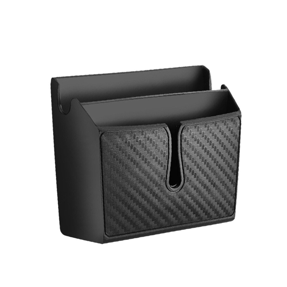 Double Layer Car Organizer Self-adhesive Dashboard Armrest Door Pocket - Size (Black): Black