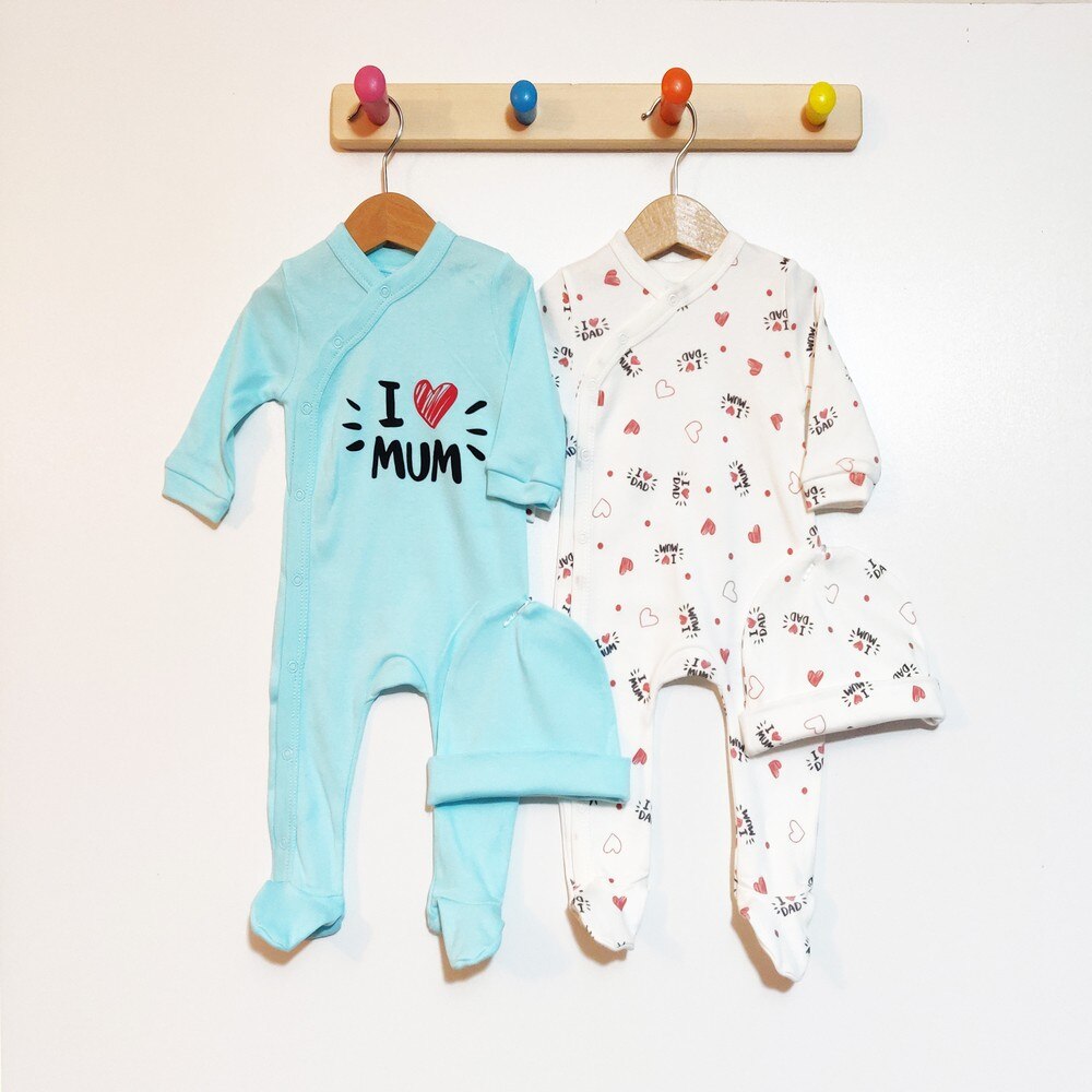 Bebeke %100 pamuk bebek pijama takımı