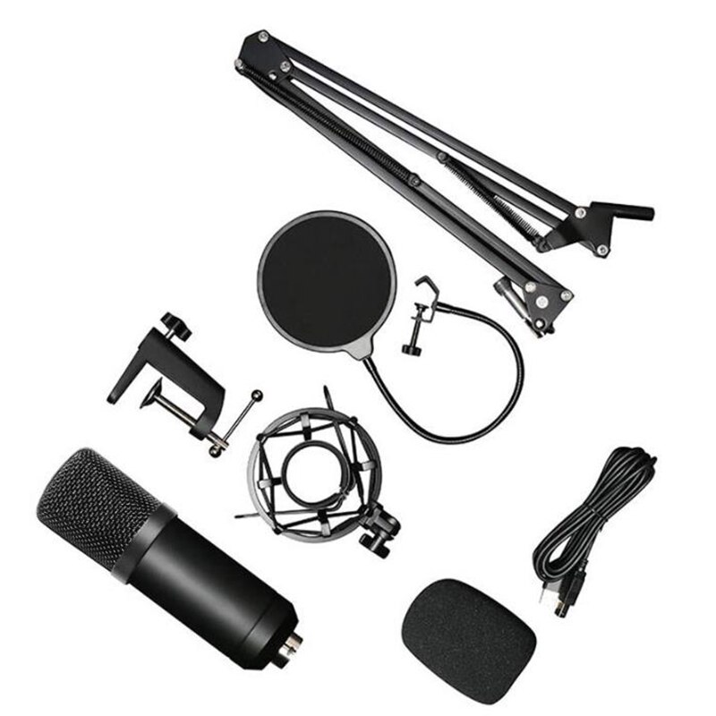 BM-800 Microphone Condenser Microphone 192KHz/24Bit High Sampling Rate Computer Microphone Set: Default Title