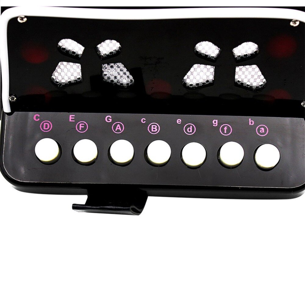 Mini acordeón para niños, 1 Uds., 7 teclas, 3 bajos, educativo, para principiantes, práctica, instrumento de música, banda de juguete