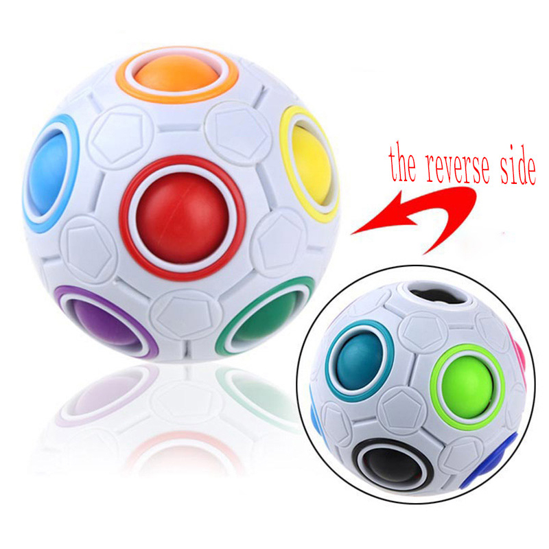 Magic Spherical Speed Rainbow Puzzles Ball Football Kids Educational Learning Puzzle Toys for Children Adult