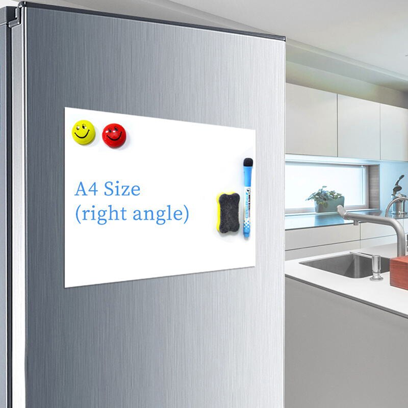 A4 påminnelse kylskåp magnetisk whiteboard familj anslagstavla kontor memo barn magnetisk markör penna whiteboard markör