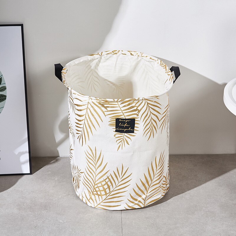 Bathroom Folding Laundry Basket Leaves Folding Bag Waterproof Clothes Toy Container Organizer Laundry Basket Bag: A
