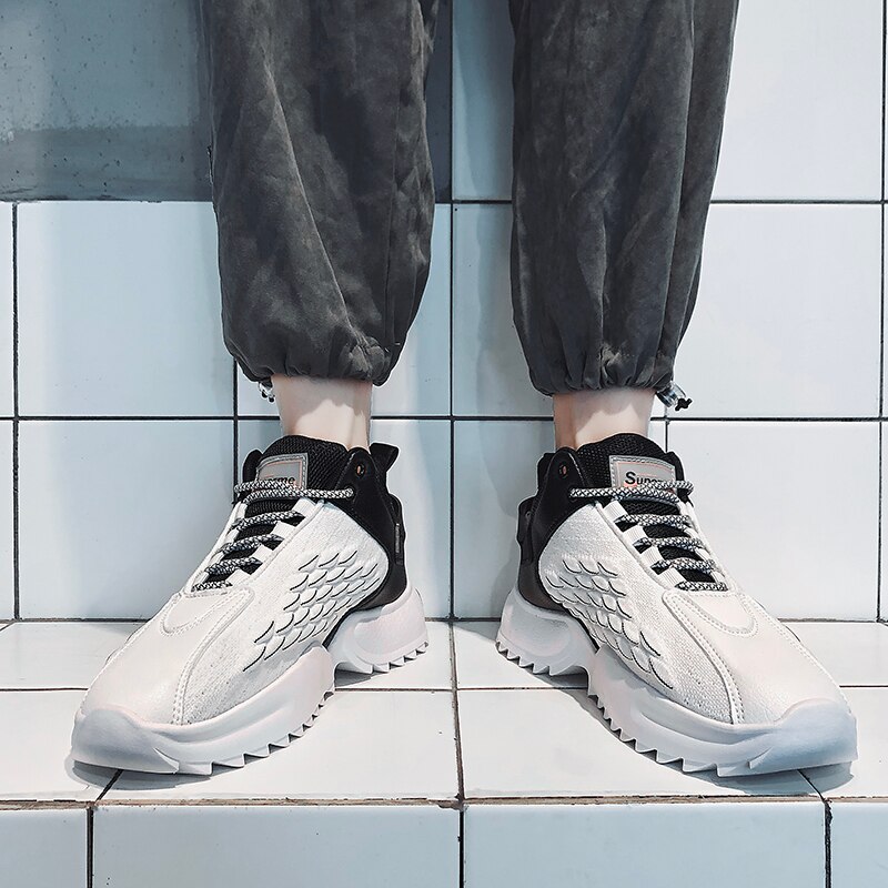 Tendance hommes chaussures décontractées en plein air rue baskets hommes Zapatos De Hombre à lacets garder au chaussures d'entraînement légères