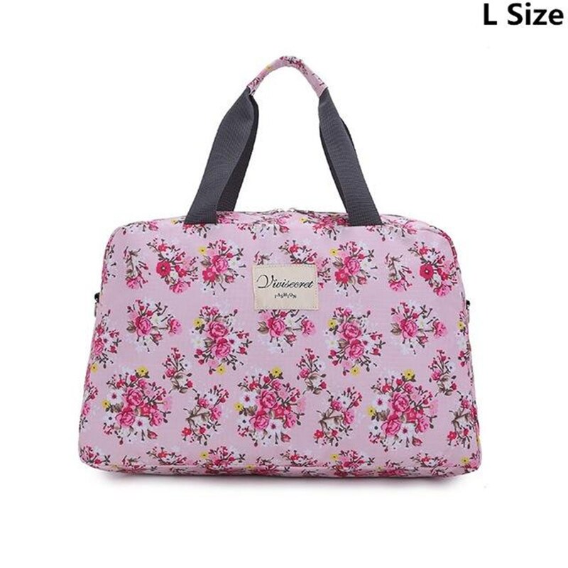 Ruputín-bolsos de viaje para mujer, organizadores de equipaje, bolsa portátil de alta capacidad, artículos plegables, organizadores de viaje, bolso de mano: Pink L