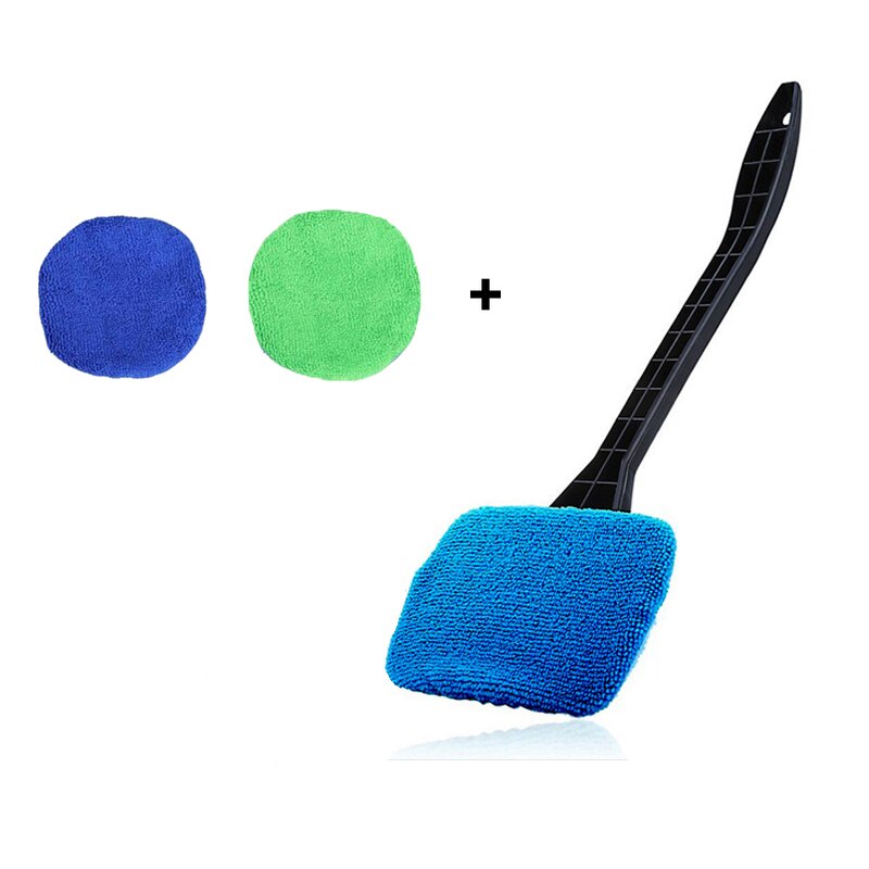 Car Window Cleaner Brush Kit Windshield Cleaning Wash Tool Inside Interior Auto Glass Wiper With Long Handle Car Accessories: Set 3