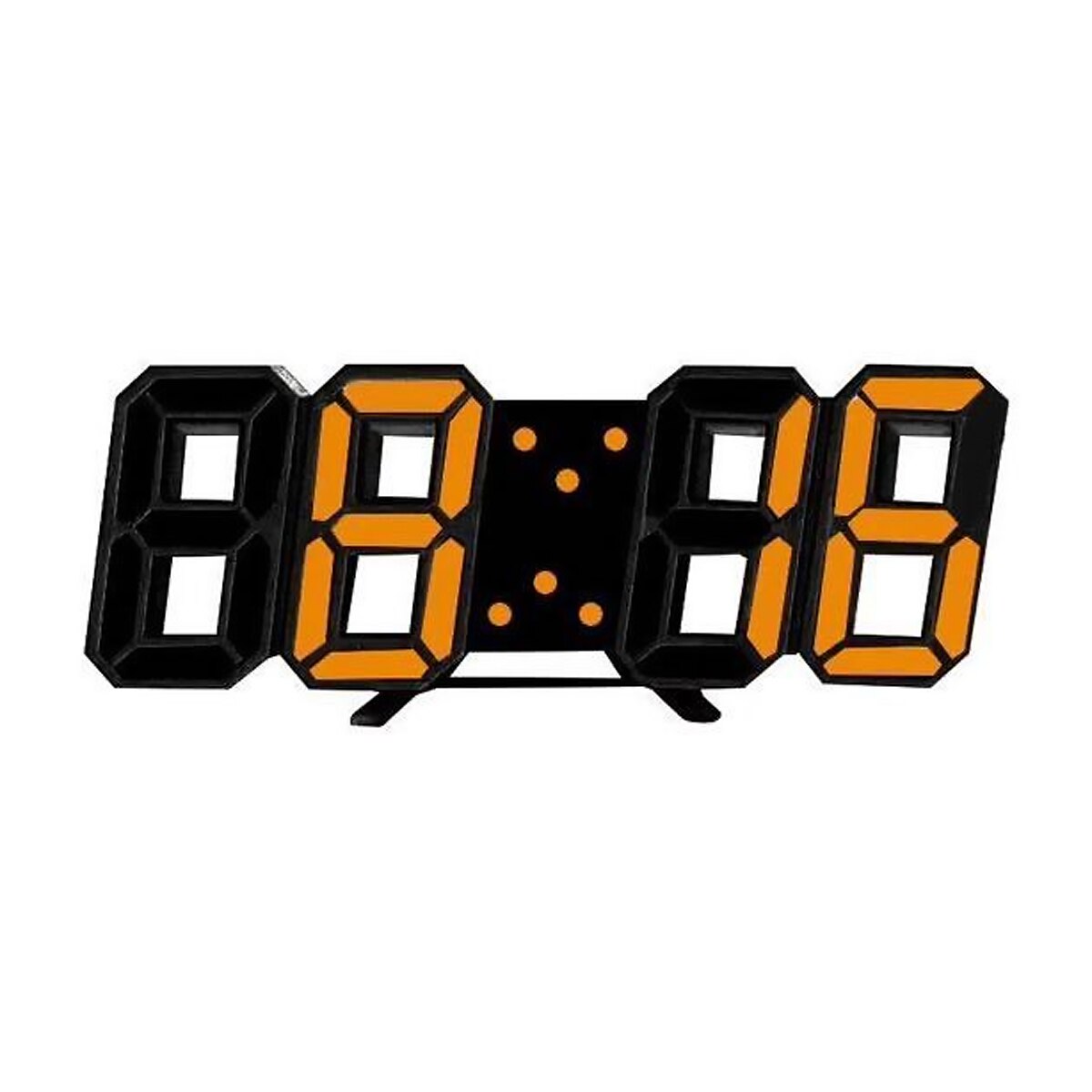 3D Large LED Digital Wall Clock Date Time Celsius Nightlight Display Table Desktop Clocks Alarm Clock From Living Room: Black Orange