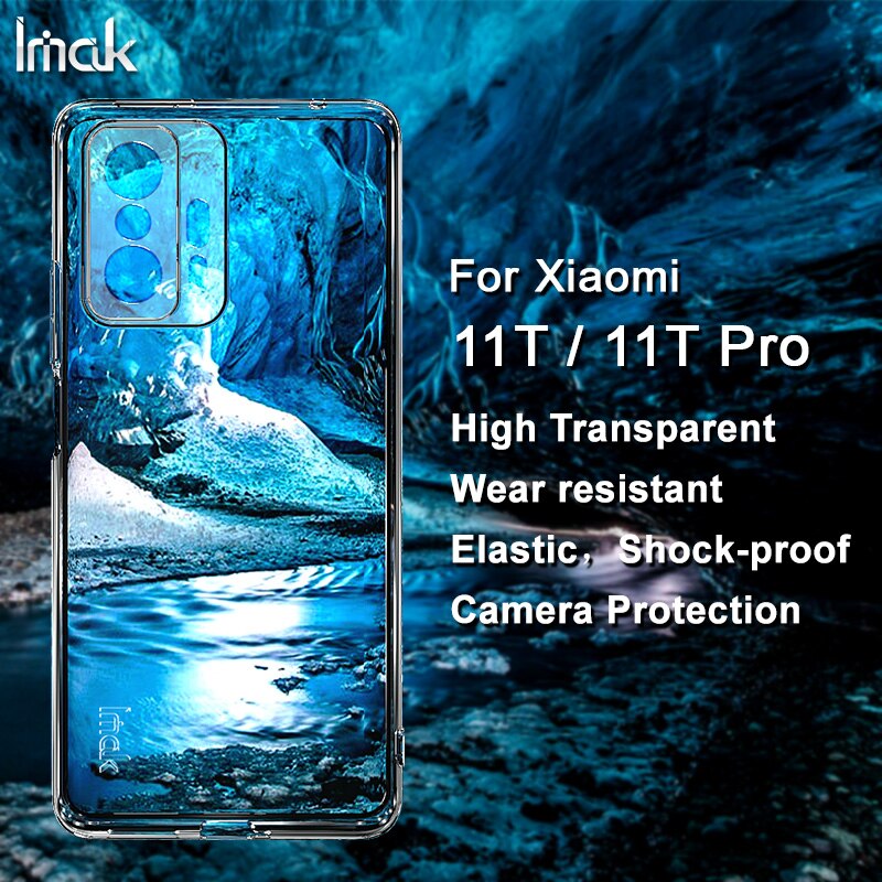 Imak Transparante Zachte Siliconen Voor Xiaomi 11T Telefoon Case Back Cover Voor Xiaomi 11T Pro Tpu Shell Telefoon tas