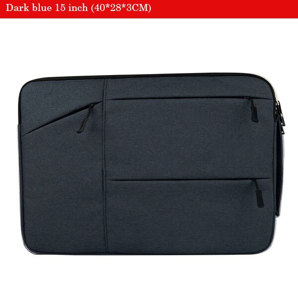 Soomile Laptop bag 12 13.3 15 15.6 inch notebook bag brand men women Ipad bags Handbag: dark blue 15 inch