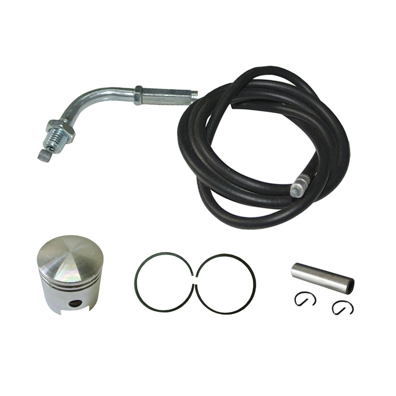 Throttle Cable&amp;2xPiston Ring&amp;Pin&amp;Piston For 66/80cc Motorized Bicycle Engine