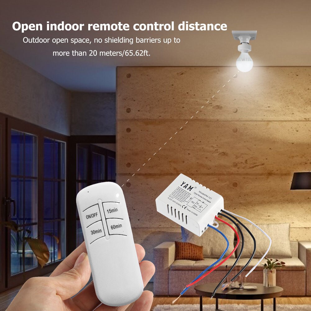 Wireless Remote Control Switch ON/OFF 110v 220V Lamp Receiver Transmitter Controller Indoor Lamp Light Home Replacements Parts