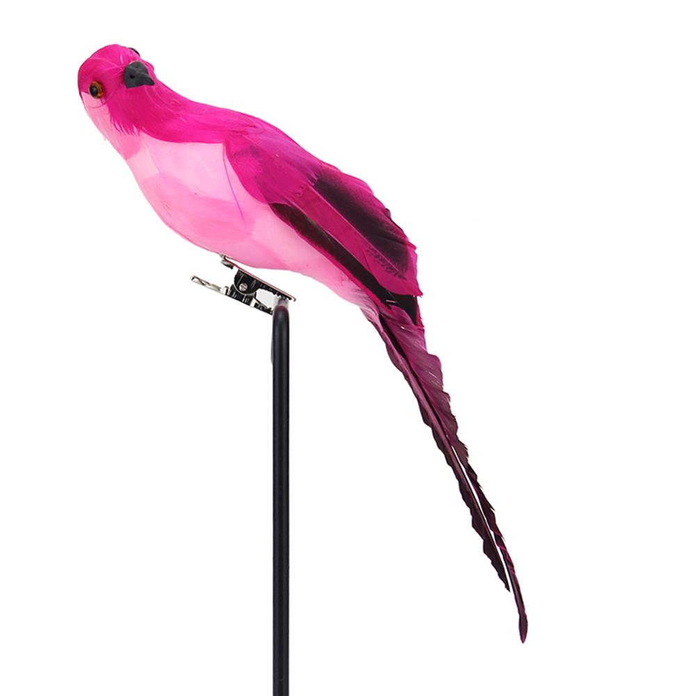 Plume perroquet en mousse 20CM | Grand perroquet en araignée, fenêtre, décoration de maison, oiseau décoratif de jardinage: Rose