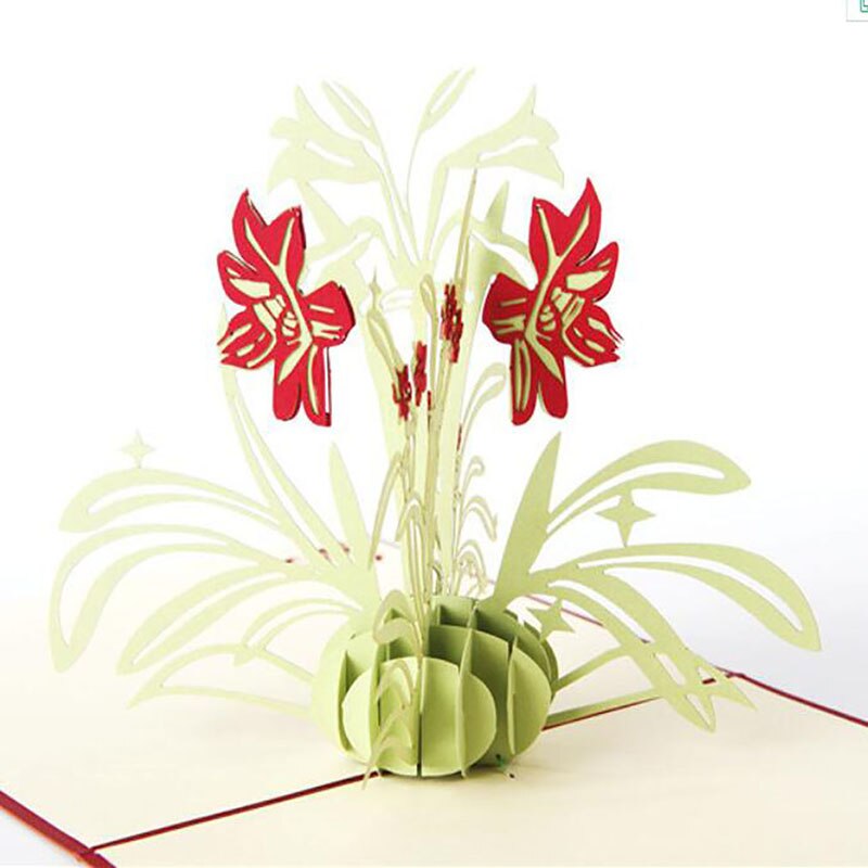 Invitaciones de boda, tarjeta de 3D, tarjeta de felicitación estereoscópica, boda, Acción de Gracias, flores de Navidad, decoraciones de cumpleaños de narcisos