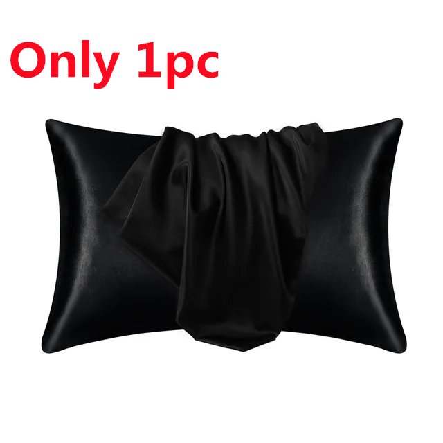 Funda de almohada de satén de lujo para piel de pelo, funda de almohada de satén de seda, juego de fundas de almohada de 51x6 6/76cm, funda de almohada sedosa con cierre de sobre: 50 x 50 cm / Azul cielo