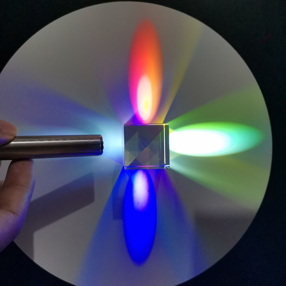 2PCS Light Cube Prism Color Six-sided Rainbow Photo Photography 15*15*15mm