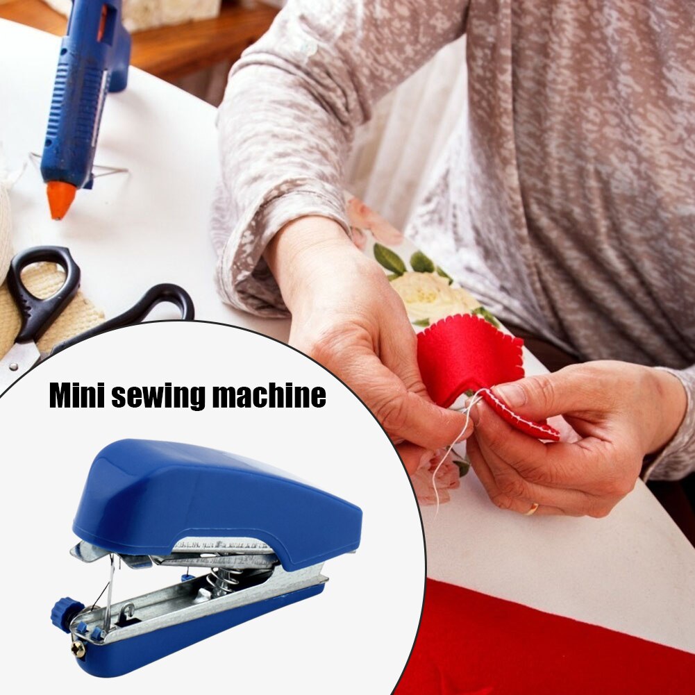 Mini Sewing Machines Portable Needlework Household Crafting Mending Sewing Cloth Fabric Handy Handwork Accessories Sewing Tools
