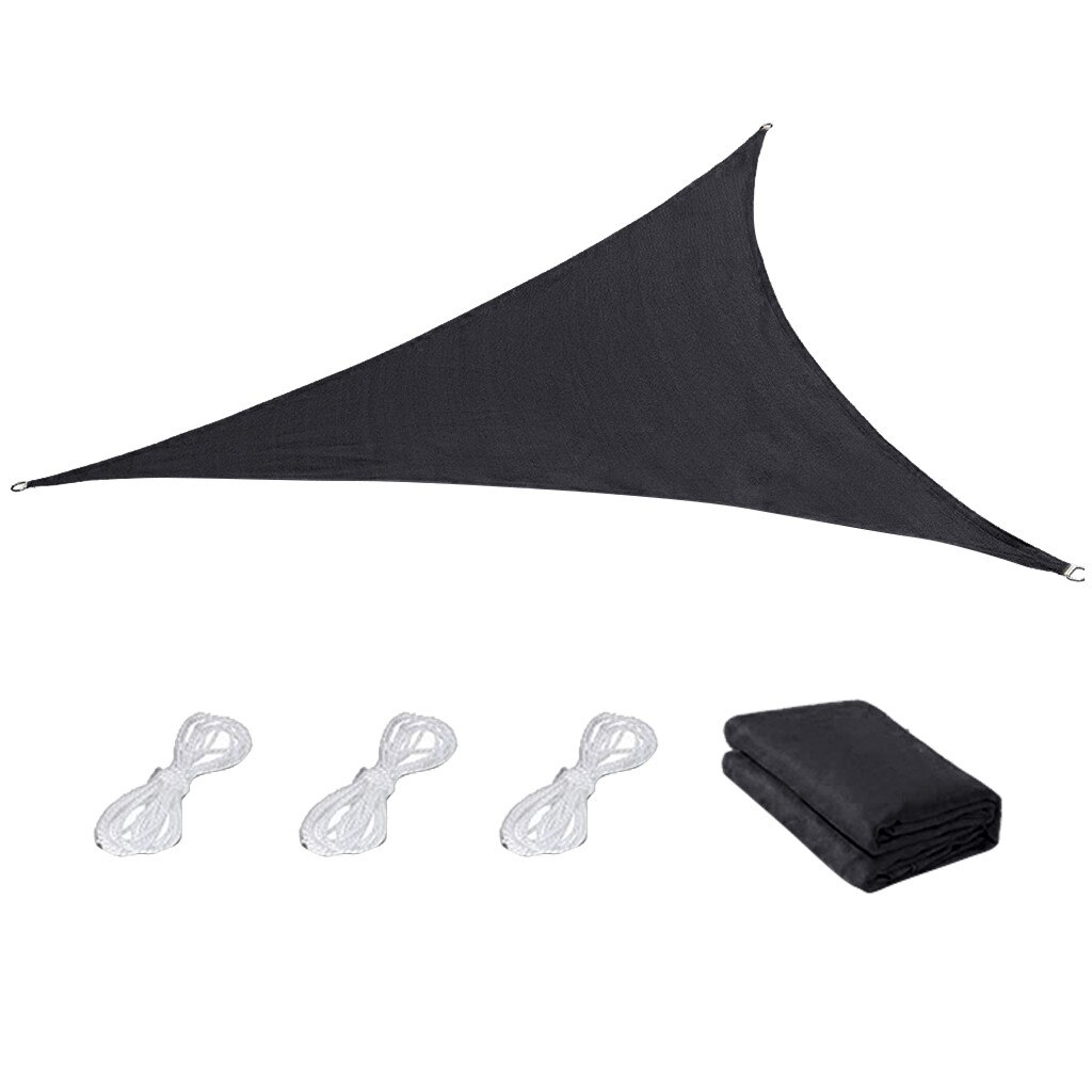 Auvent d'extérieur, pare-soleil équilatéral et triangle, en tissu Oxford, balançoire de jardin pour l'extérieur: Black L