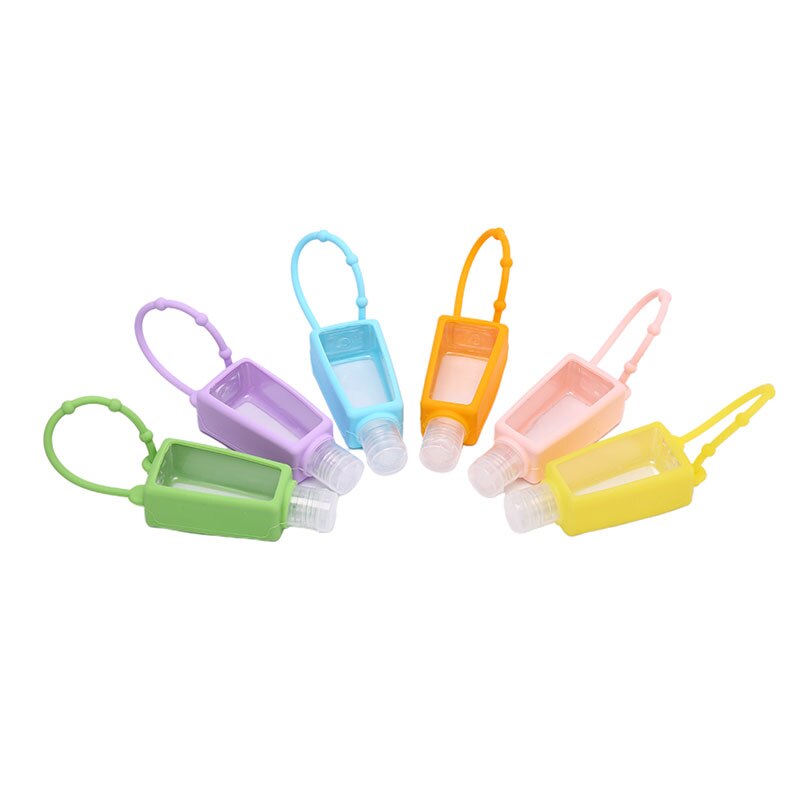 Mini desinfectante de manos desechable, Gel de seguridad de silicona, sin necesidad de limpiar, cubierta desmontable, desinfectante portátil para manos, 1 uds., 30ml