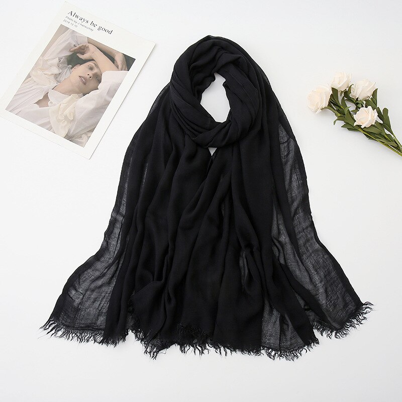 Viskose moslemisches hijab Turban soild farbe frauen tücher und wickelt Malaysia hijab schal weibliche übergroßen pashmina: 1