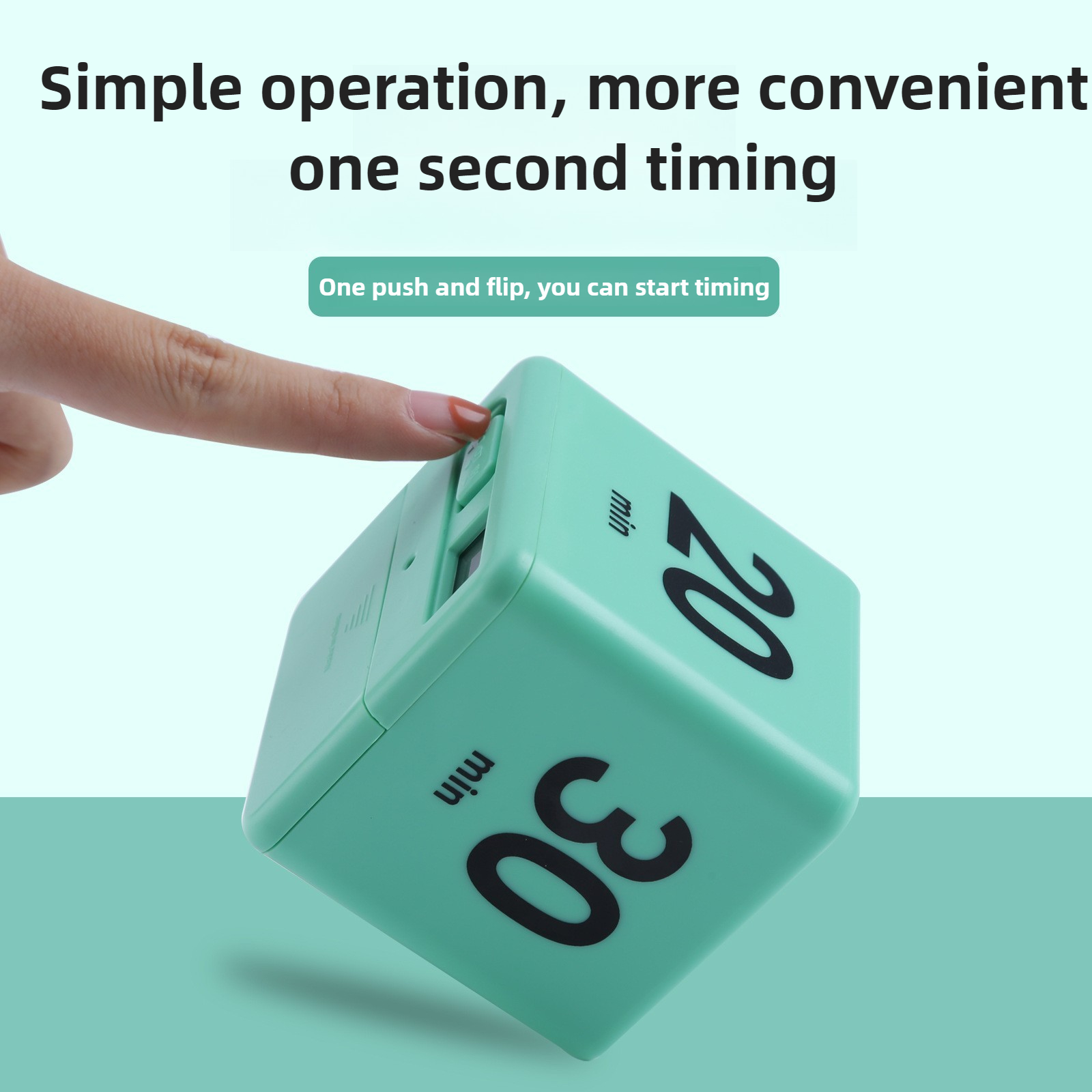 Productiviteit Kubus Timer Zwaartekrachtsensor Flipping LED-display 4 vooraf ingestelde tijd Dubbele modi Countdown Kookstudie Mini digitale timer