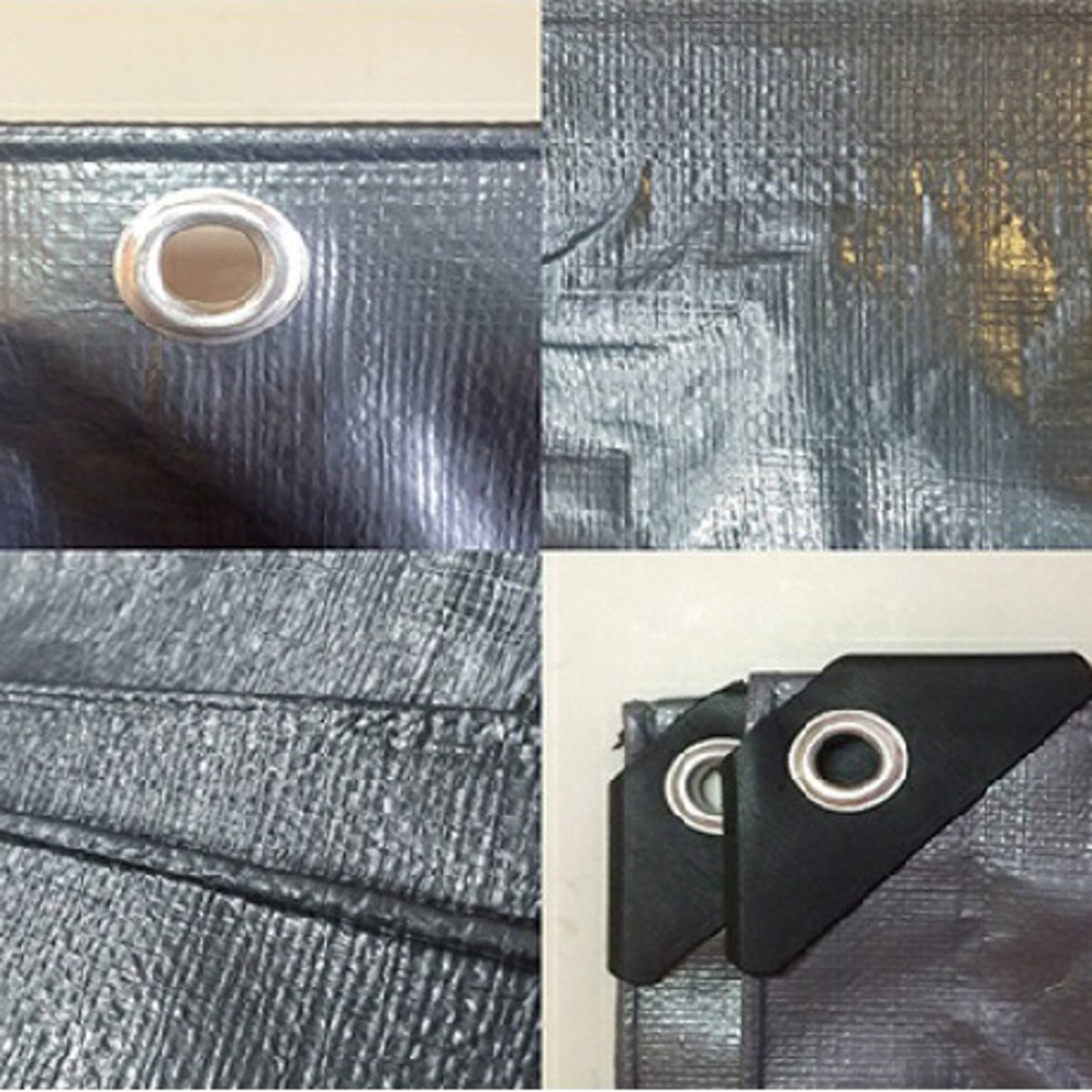 2.4x3m Waterproof Cloth Sunshade Fabric Camping Tarp Canopy Ground Sheet Shelter Outdoor Garden Patio Cover with Eyelets