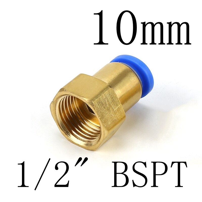 4mm 6mm 8mm 10mm 12mm putki  to 1/8 " 1/4 " 3/8 " 1/2 " bsp naaras suora yhden kosketuksen ilma pneumaattinen putkiliitos pikaliitin: Pcf 10-04