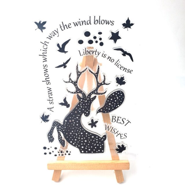 1pc Silhouette Deer Silicone Clear Seal Stamp DIY ... – Vicedeal