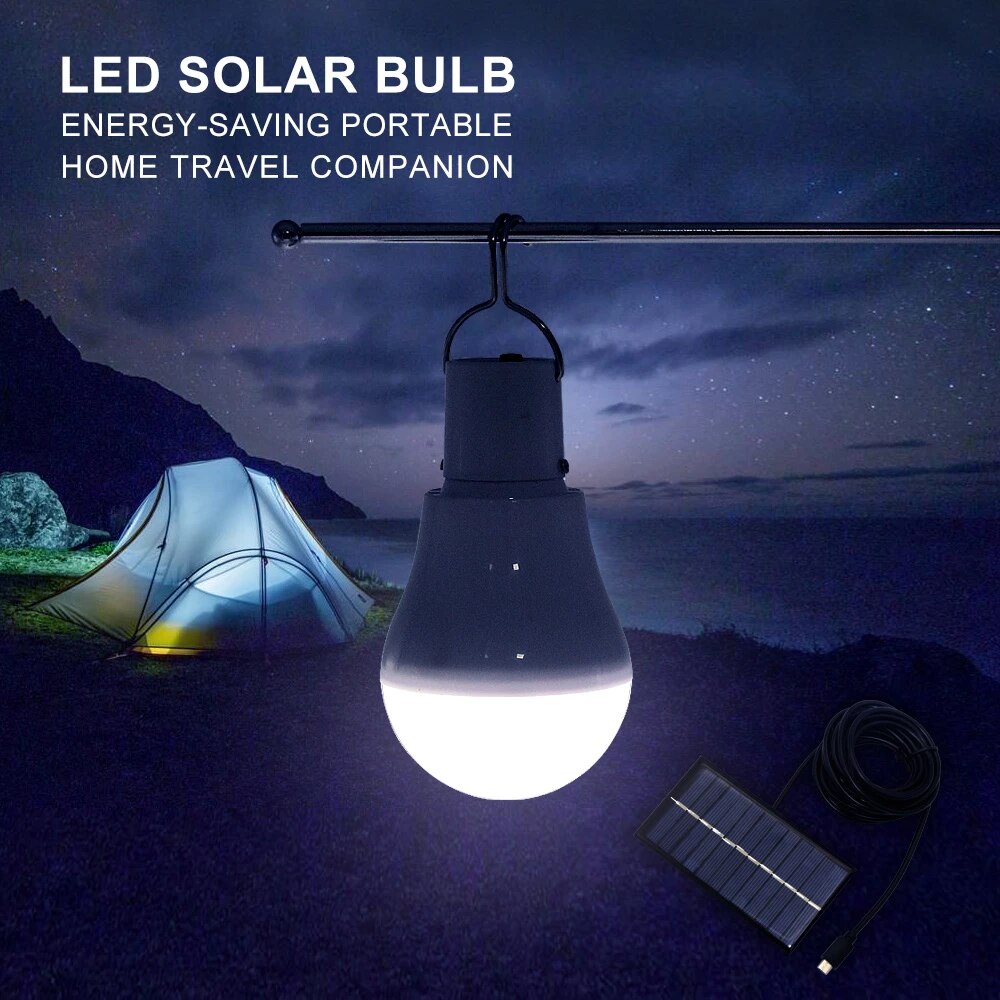 Portable LED Solar Lamp Charged Solar Energy Light Panel Powered Emergency Bulb For Outdoor Garden Camping Tent Fishing