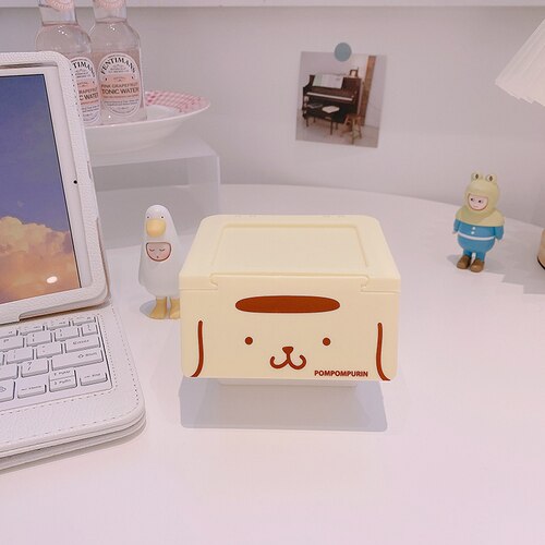 Mini Desktop Drawer Storage boxes Sundries Case Small Objects Makeup Box Home Decoration Accessories Keys Storage Bins: Pompom Purin