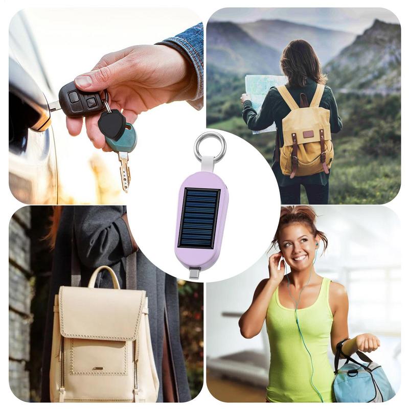 Solar--Schlüsselanhänger-Ladegerät, Solar--Powerbank, schnelles Aufladen, kabelloses Ladegerät, Solar--Taschenladegeräte, externer Powerbank-Schlüsselanhänger