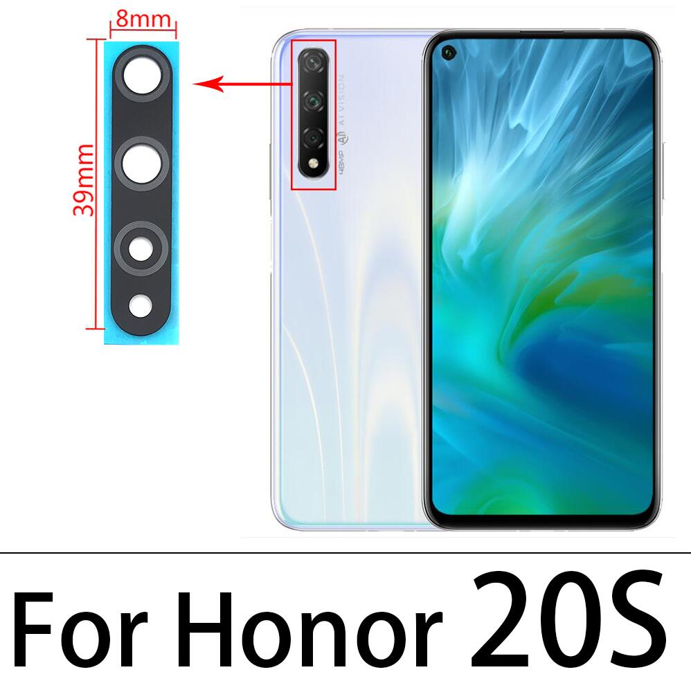 Per Huawei Honor 9X V20 V30 10 10i 20i 10X 20 20S 30S 30 Pro Lite Y9 Macchina Fotografica obiettivo di vetro Posteriore posteriore Della Macchina Fotografica Obiettivo di Vetro con la Colla