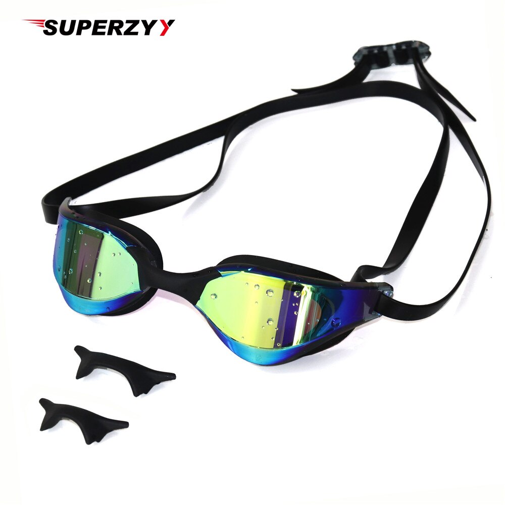 SUPERZYY Adult Anti-fog UV protection Lens Men Women Swimming Goggles Waterproof Adjustable Silicone Swim Glasses