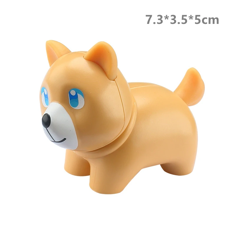 Big Building Blocks Zoo Animal Figure Accessories Frog Snail Dog Comptatible Large Bricks Children Kids Assembly Toys Party