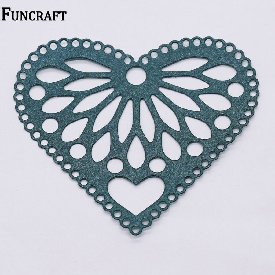 Love Heart Frame Dots Layering Embossing Metal Dies Kscraft Die Cuts for Card Making Scrapbooking Valentine's Day Dies