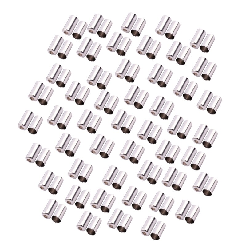 100 stuks gaines kabelkapbevestiging remsnelheid 5mm metaal zilver voor fiets: Default Title