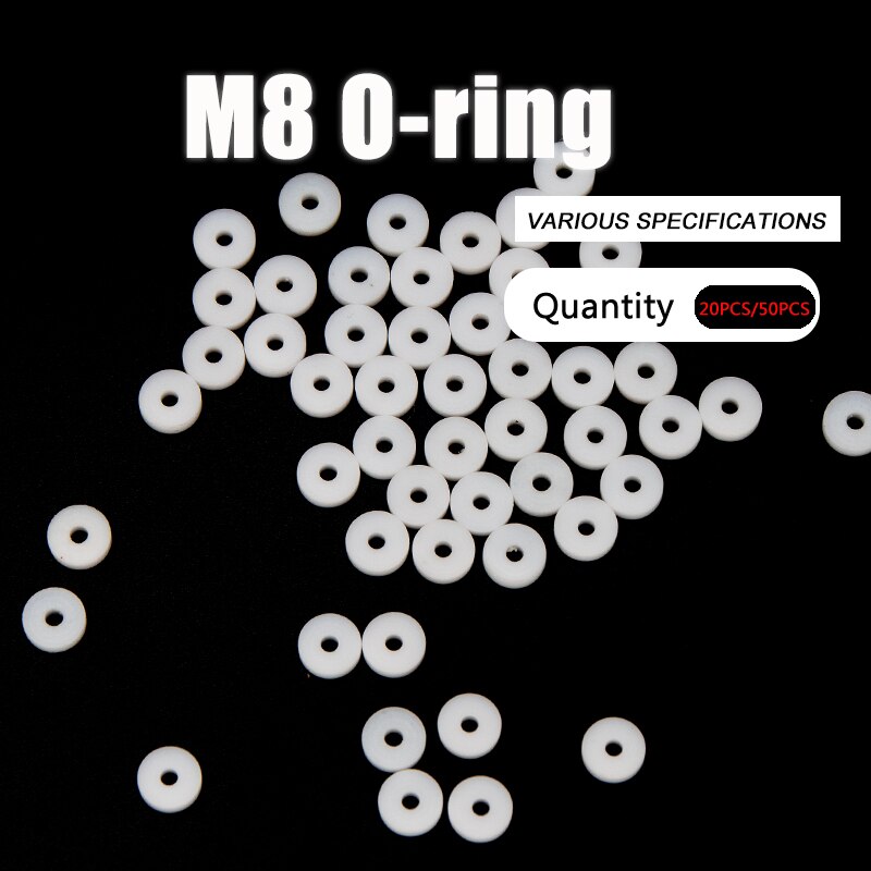 M8 m10 ptfe forsegling o-ringe lufttætningspakning til højtryksmåler hurtigfittings koblingsstik 20 stk 50 stk / sæt