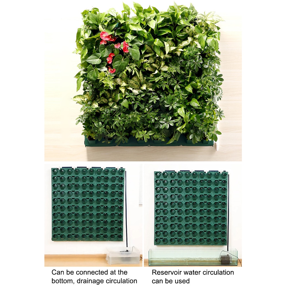 Three-dimensional Vertical Green Plant Pot Wall Hanging Flower Pot Multi-layer Combination Plant Grow Planter Green for Flowers
