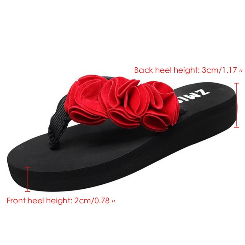 Dames slippers zomer bloemen clip teen slippers dames casual schoenen wiggen dames strand slippers antislip strandschoenen