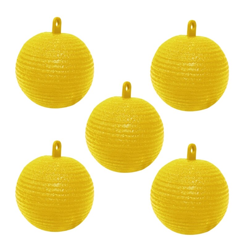 5 Pièces Suspendu Mouche Piège Boule Fruits Attrape Mouche Piège Collant Guêpe Insectes Tueur P31E