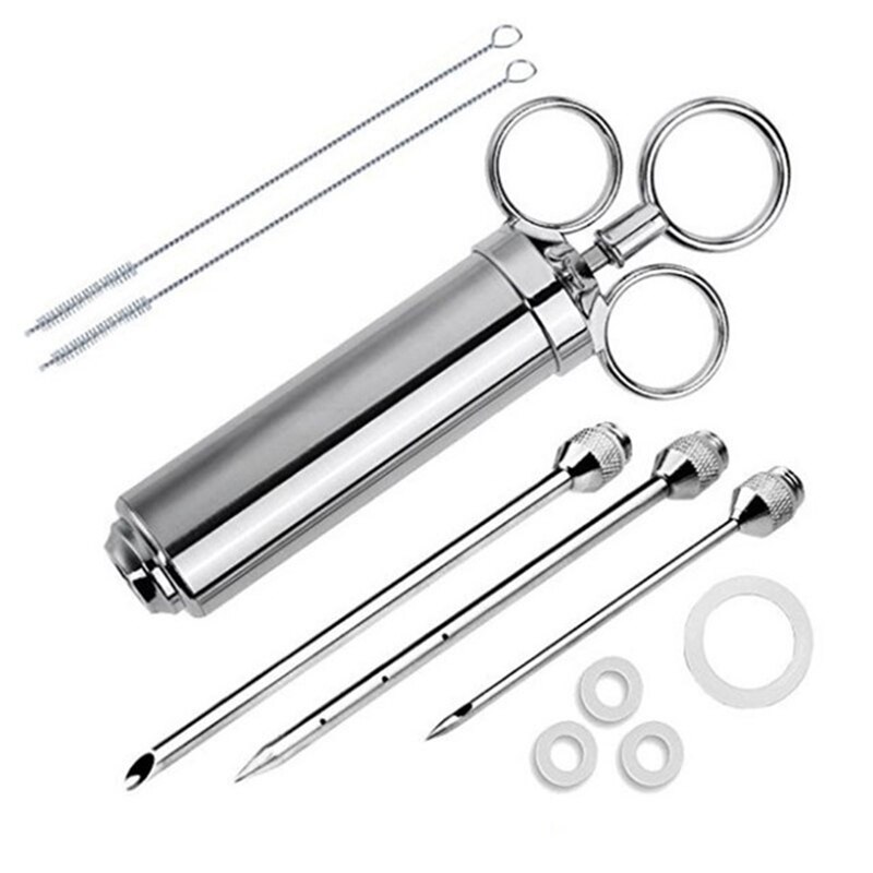 Vlees Injector Rvs Marinade Flavour Voedsel Barbecue Kits Duurzaam QP2