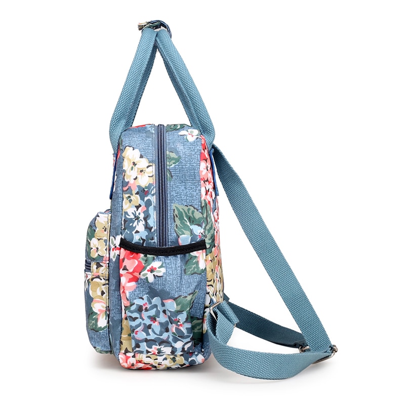 Bloemen Patroon Vrouwen Rugzak Waterdichte Nylon School Rugzak Vrouwelijke Cartoon Afdrukken Rugzak Sac