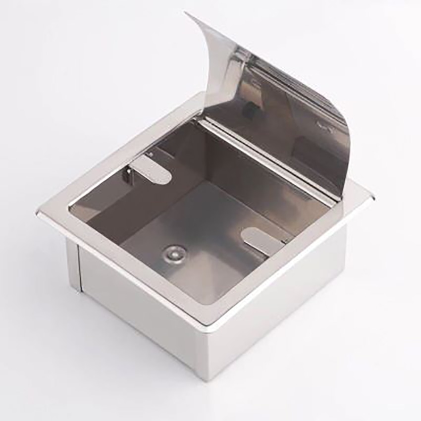 Single/Double Stainless Steel Toilet Paper Box Home Hotel Bathroom Wall-mounted Concealed Roll Paper Holder Rack Tissue box