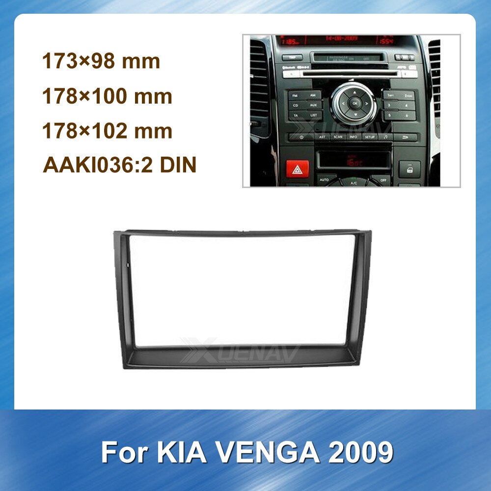 2 din bilradio fascia ramme til kia venga instrumentbræt installation mount frame dvd refitting panel special dash trim kit