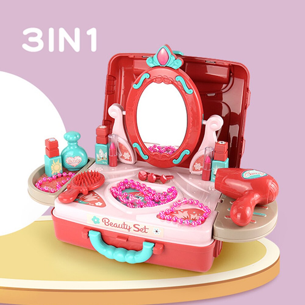 Schönheit spielzeug Mädchen Prinzessin Dressing Make-Up spielzeug set kinder Schönheit spielzeug kinder simulation dressing tisch Pretend Spielen