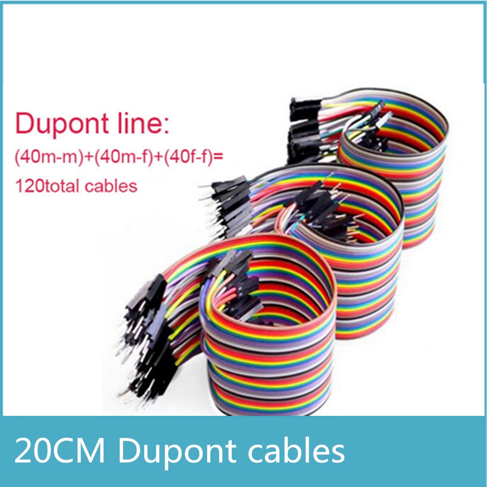 120 stks Dupont lijn 20 cm mannelijke aan mannelijke en mannelijke om vrouwelijke en vrouwelijke aan vrouwelijke doorverbindingsdraad Dupont kabel Voor arduino