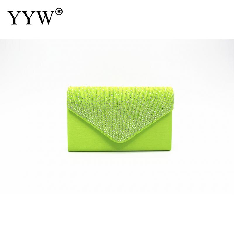 Purple Women Wedding Clutch Luxury Handbag Women Bags Clutch Female Yellow Summer Clutches Female Evening Prom Bag: apple green